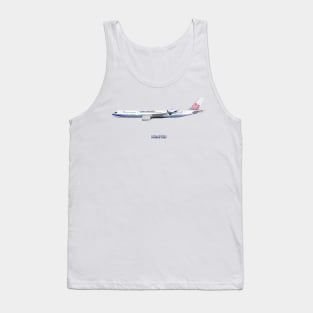 Illustration of China Airlines First Airbus A350 Tank Top